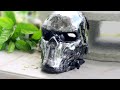 Forged Carbon Fiber Skinning / Wrapping a Skull Full Face Mask