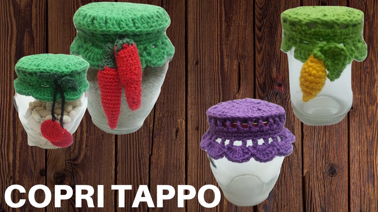 Copribarattolo copri tappo tutorial all'uncinetto