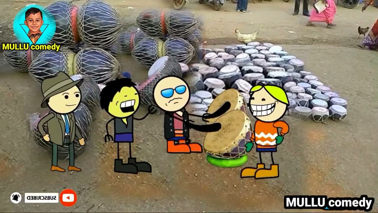होली बर नगारा बाजा लेहे के लफड़ा 🤣 छत्तीसगढ़ी कॉमेडी नाटक 😂 cg comedy cartoon video by mullu comedy 