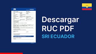 Tutorial Rápido Descargar El Certificado Ruc Del Sri En Formato Pdf Ecuador 2023