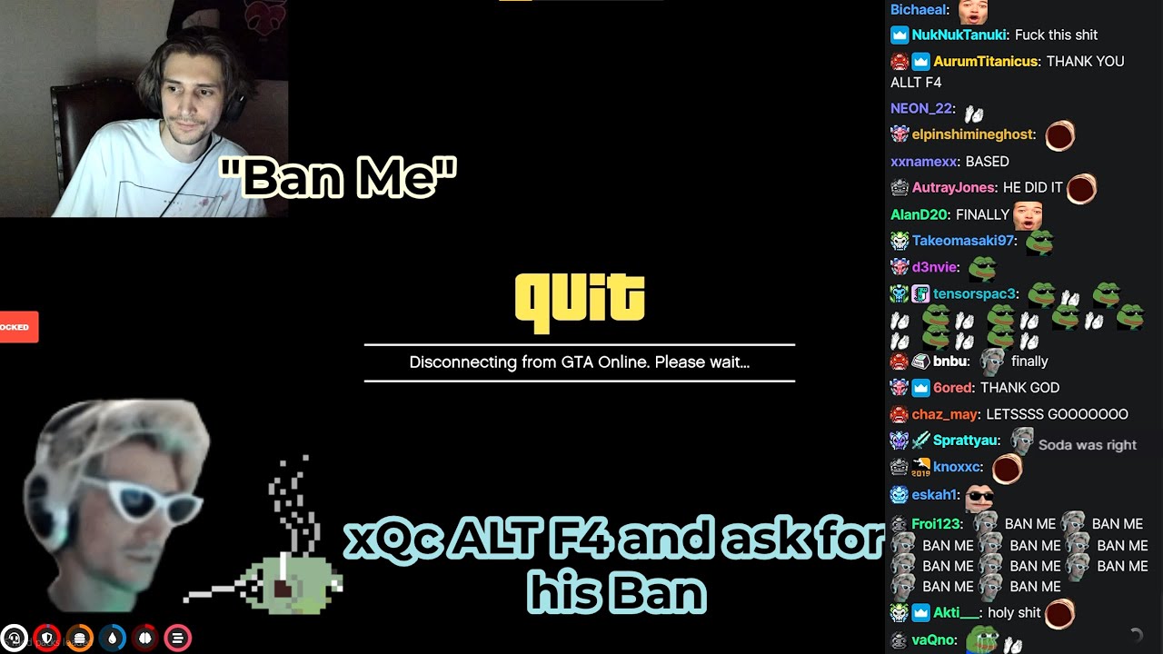 Ban me: xQc rage quits GTA RP after getting arrested in-game and