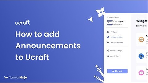 How to add Announcements to Ucraft
