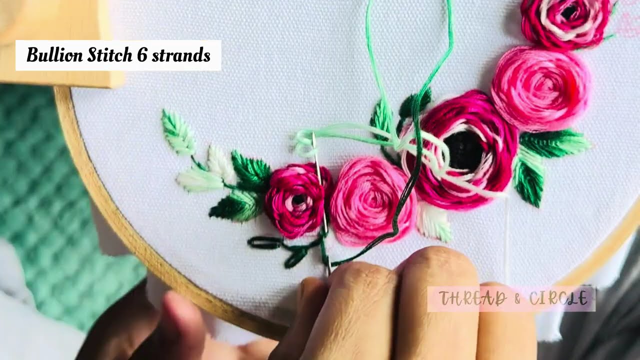 Beautiful Hand Embroidery Flower Tutorial 🌸 | Easy Step-by-Step Guide #embroidery