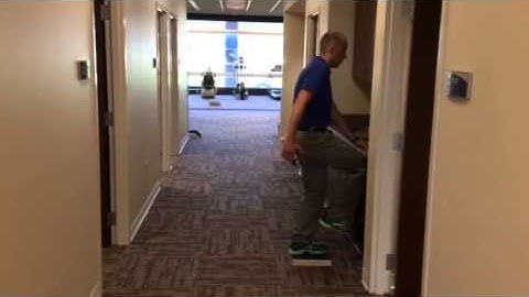 Standing supported left stance with right trunk rotation and Hip Flexion Isometric