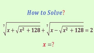 A awesome mathematics problem | Olympiad Question | can you solve this radical problem | x=?