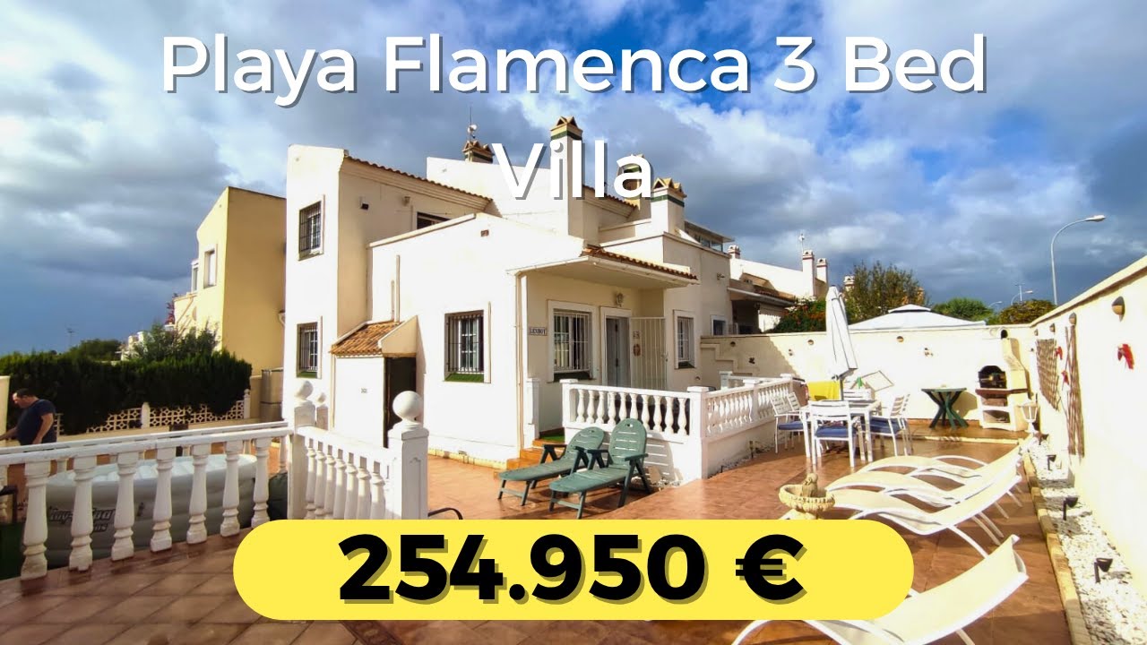 €249,000 Playa Flamenca Villa | 3 Bed, 2 Bath Home on a Large Plot with Pool Access