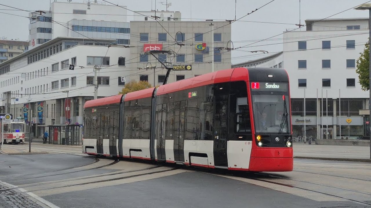 Straßenbahn Cottbus | Mitfahrt in der kompletten 2 von Sandow bis Jessener Straße im Škoda 47T 5