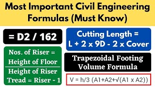10 Most Important Civil Engineering Formulas || Basic Civil Engineering Knowledge | Fresher Civil screenshot 1