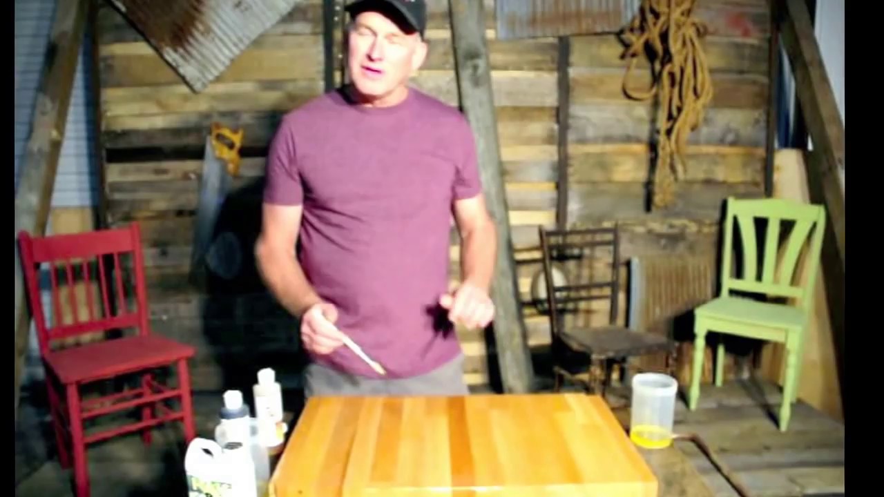 How To Finish A Wooden Countertop Youtube