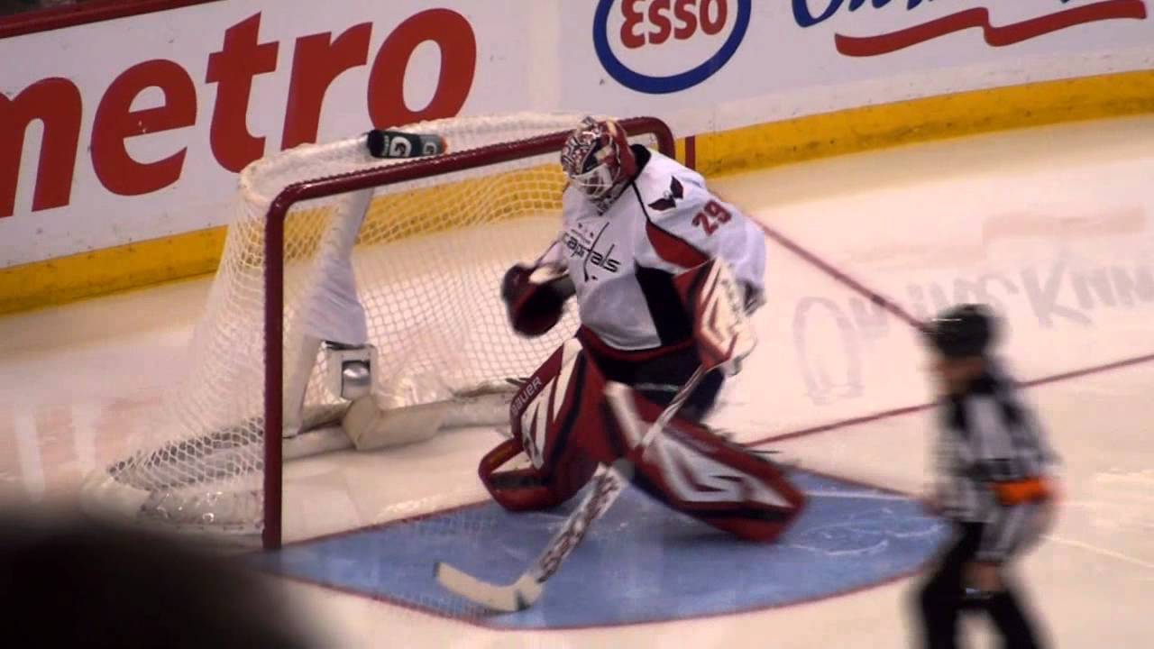 Tomas Vokoun warms up during the Capitals @ Senators hockey game - YouTube