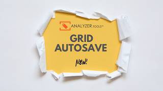 Grid Autosave in Analyzer.Tools- Never Lose Your Work!