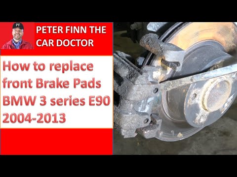 How to replace front Brake Pads BMW 3 series E90. Years 2004 - 2013 ...