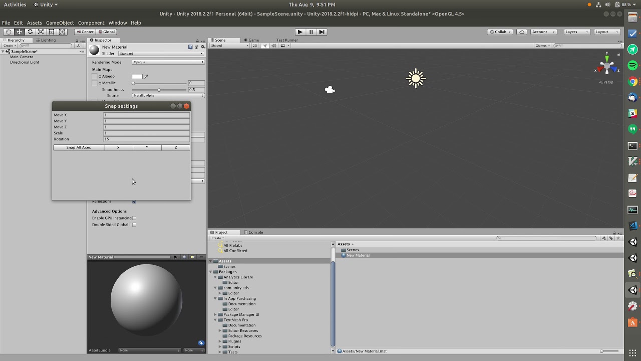 Unity-2018.2.2f1 - Tool window resize bug - YouTube