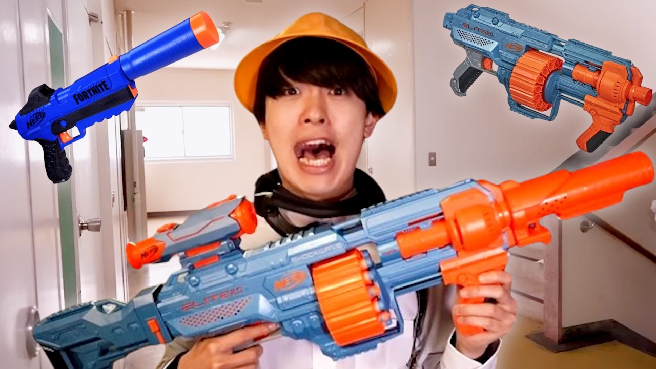 スナイパーやねすけがナーフ銃で戦ったら…勝つ？負ける？【バンカラジオ】