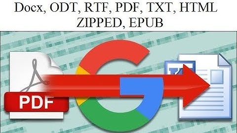 How to Convert a PDF File Into an Editable Text Document " Docx, ODT, RTF, PDF, TXT, HTML "
