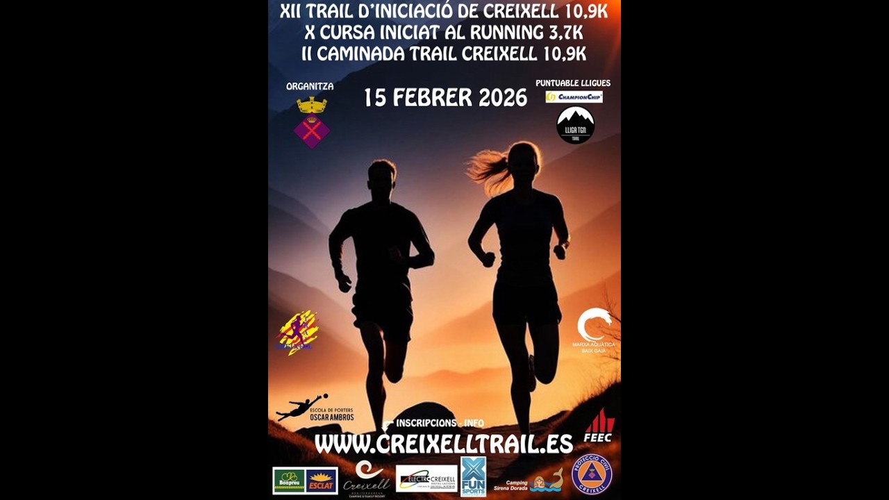 XII Trail Iniciació de Creixell, X Cursa inicial al running i II Caminada Trail de Creixell 2026