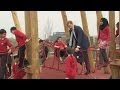 Prince Harry and Boris play in the Olympic Park