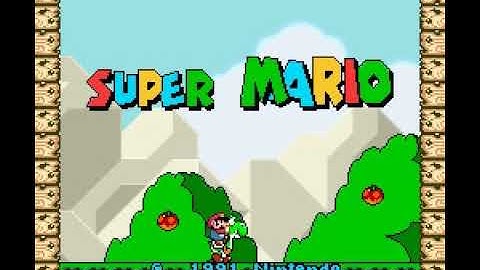 Super Mario World - Title Screen edited with Lunar Magic