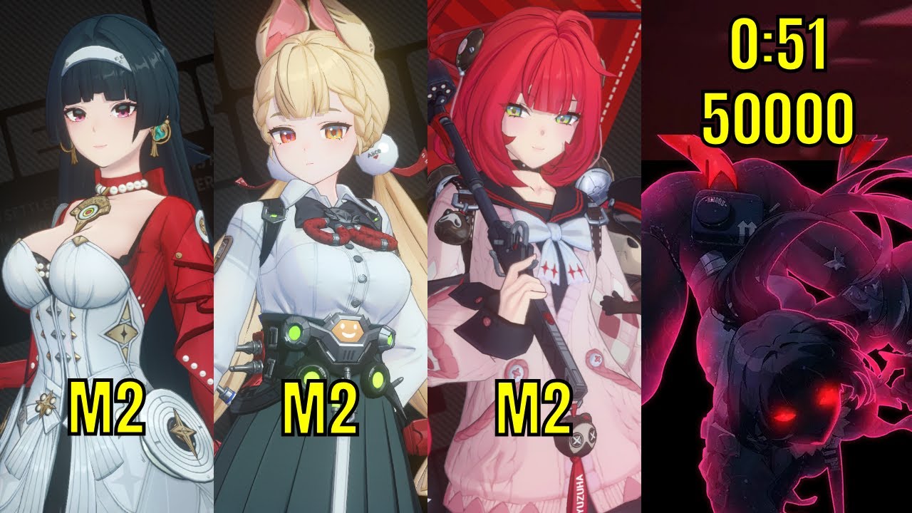 M2 Alice 50000 Score Shiyu Defense 5 Room 2 | Ft. M2 Astra & M2 Yuzuha | Zenless Zone Zero 2.5