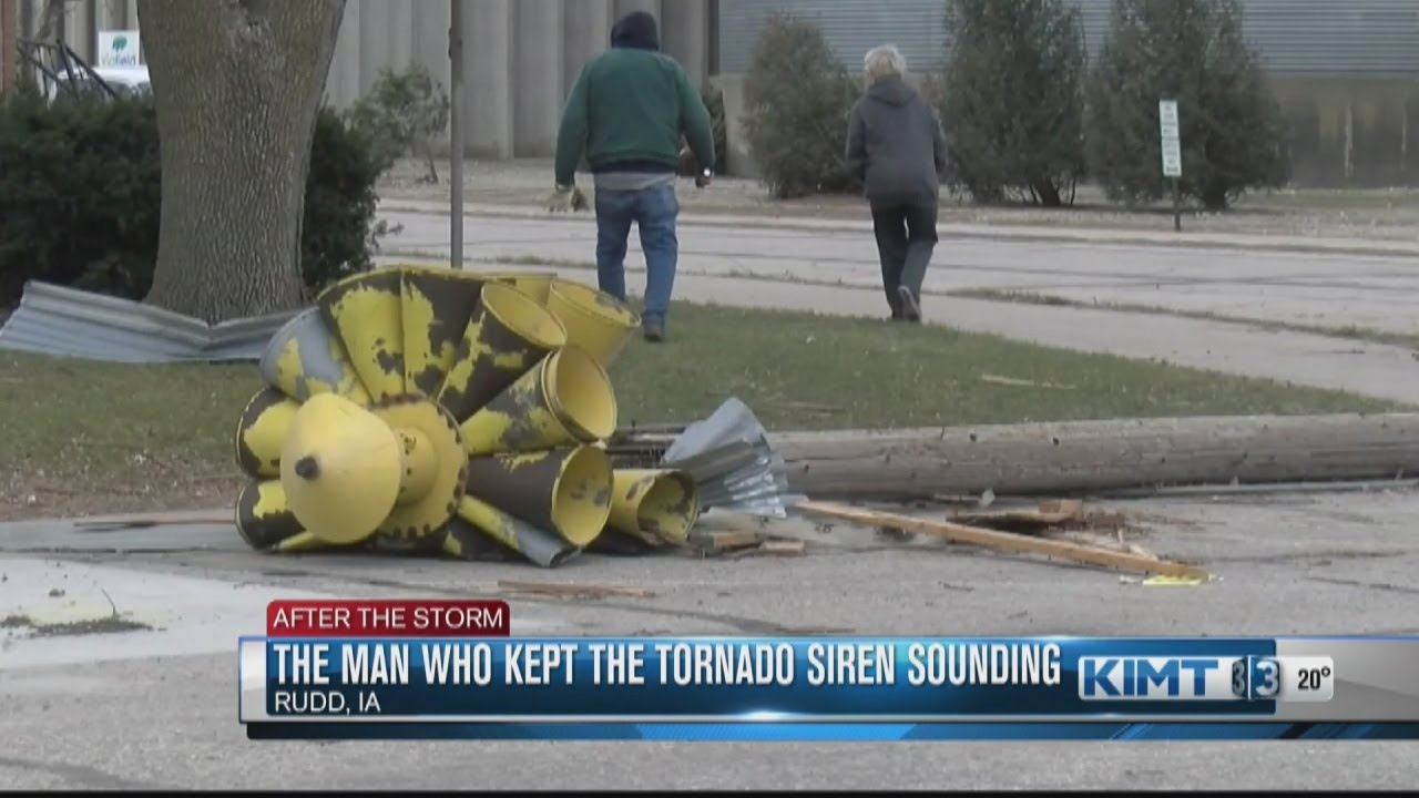 The man who kept the tornado siren sounding in Rudd
