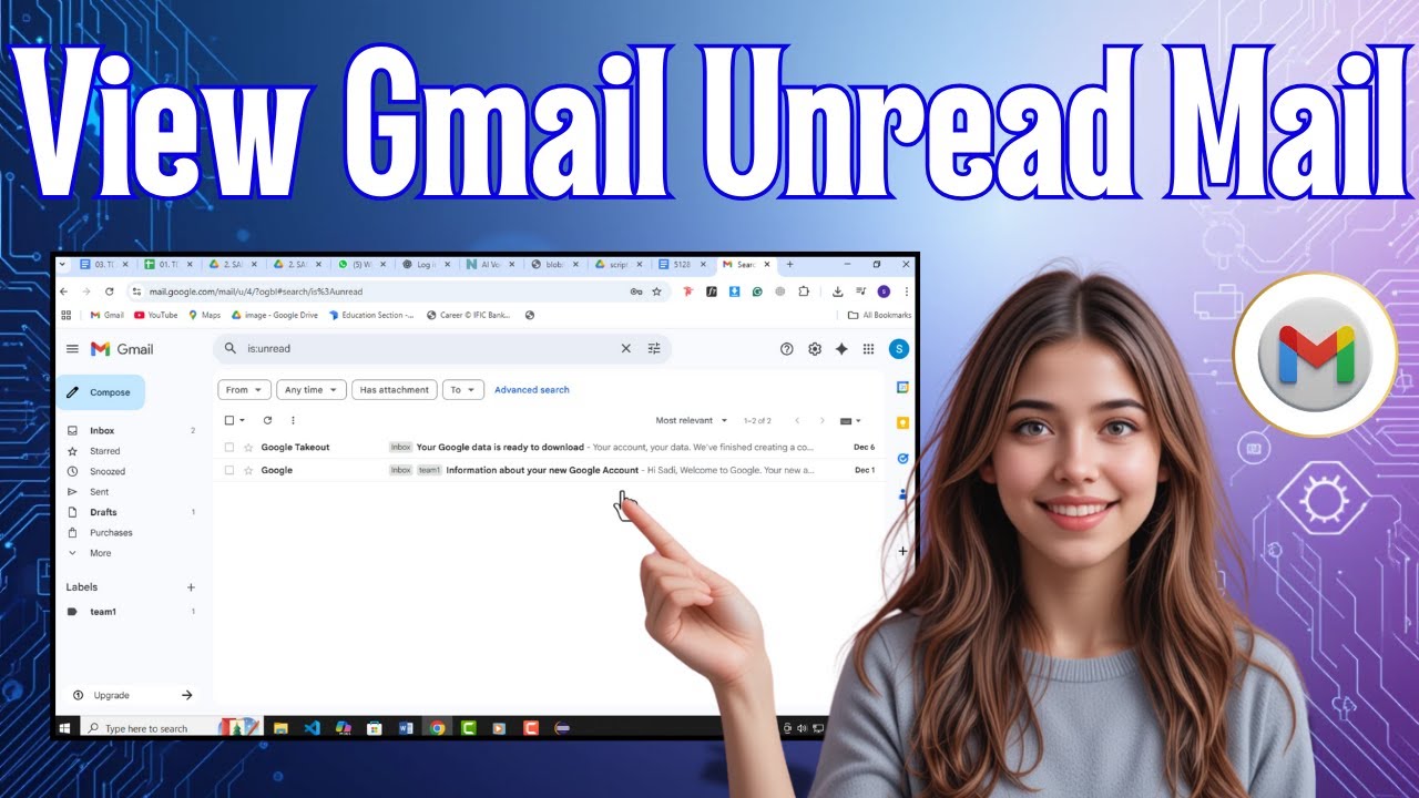 Как найти непрочитанные письма в Gmail | Быстрый поиск неоткрытых писем (2026)