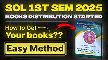 DU SOL 1st Semester Study Material 2025 | Book Distribution Started | How to Get Books from DU SOL