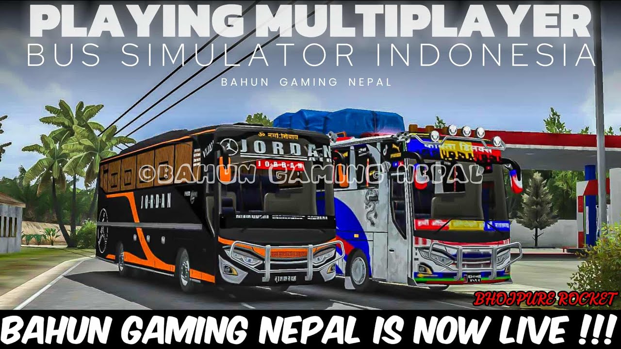 4.4.1||Multiplayer mod||bus simulator indonesia||Bahungamingnepal is live||Nepali bus skin||