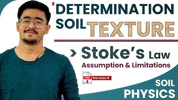 Determination Of Soil Texture, Soil Texture Triangle, STOKE