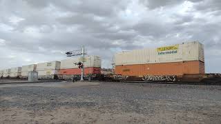 WB BNSF Domestic Intermodal/Empty Spine Cars Train In Hodge Ca! #bigbossrailfanner