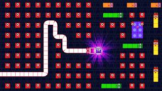 Numberblocks Snake Grow to the LONGEST in Apple Worm Maze Mayhem