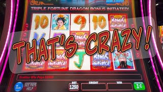 ⭐ THAT'S CRAZY!!! ⭐ TRIPLE FORTUNE DRAGON UNLEASHED 5-SYMBOL BONUS on $12 50 BET⭐