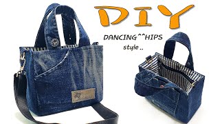 diy/청바지 리폼/리폼/가방만들기/denim tote bag tutorial/tote bag sewing tutorial/diy jeans bag hand sewing/청바지가방