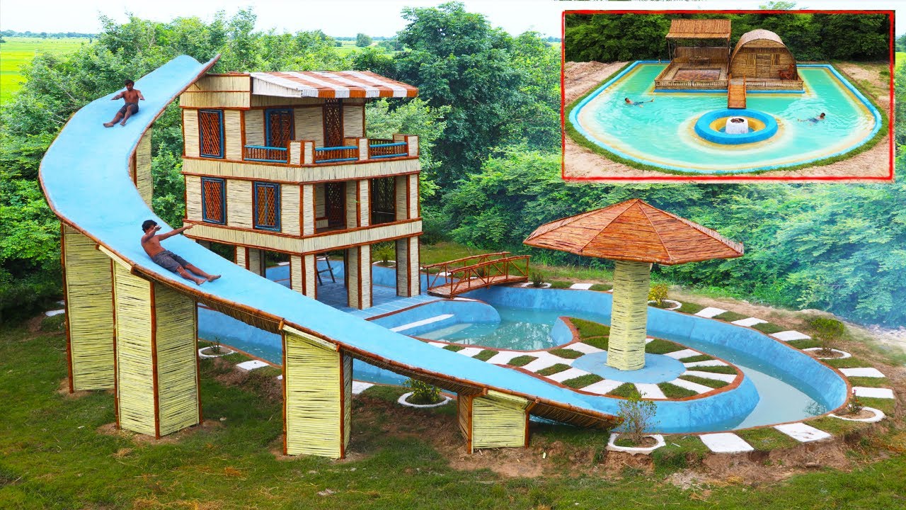 Amazing Top 2 Videos! How To Build Bamboo Resort , Bamboo Fish Pond ...