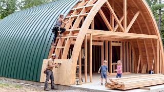 Veteran Family Builds An Arch Cabin On 10 Acres Start To Finish By