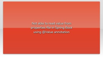 Not able to read value from properties file in Spring Boot using @Value annotation