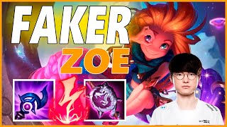 ⚡FAKER ZOE MID GAMEPLAY⚡SEASON 12 LEAGUE OF LEGENDS