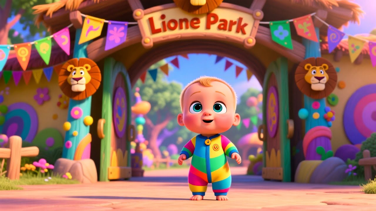 Lion Park Play Times 🦁 Fun Kids Song | Learn ABCs, Numbers, and Animal Sounds