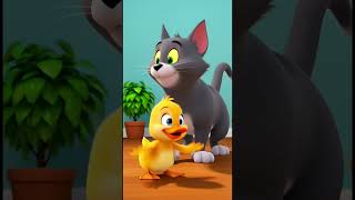 Tom and Jerry Crazy Chase with Little Quacker #shorts #cartoon
