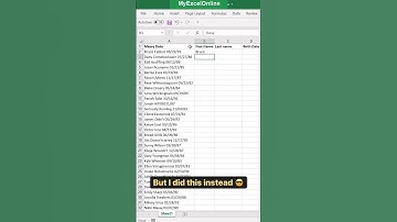 Flash Fill Hack in Excel 🤩 #shorts #myexcelonline #excel