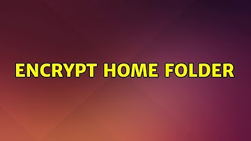 Ubuntu: encrypt home folder