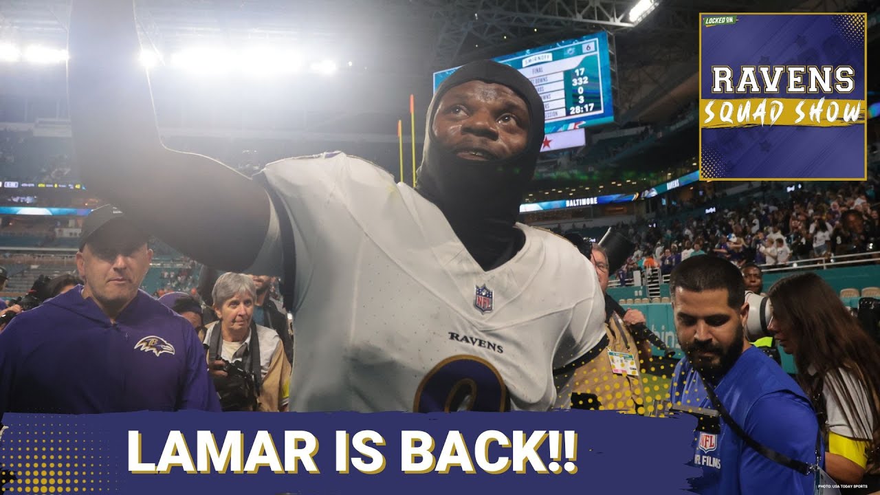 RAVENS SQUAD SHOW: Lamar Jackson’s EXPLOSIVE return LAUNCHES Baltimore Ravens past Miami Dolphins RAVENS SQUAD SHOW: Lamar Jackson’s EXPLOSIVE return LAUNCHES Baltimore Ravens past Miami Dolphins