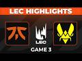 FNC vs VIT Highlights Game 3 | 2026 LEC Spring | Fnatic vs Team Vitality