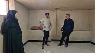 Documentary about rural life: Unloading plastering equipment