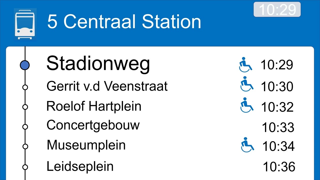 Omroep Lijn 5 Amstelveen - Amsterdam CS