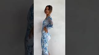 Milana Midi Dress In Blue Floral