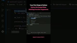 Season 1 Lesson 14 Part 2 Your First Steps in Python Python Del Scope Rules Deleting Function Argu