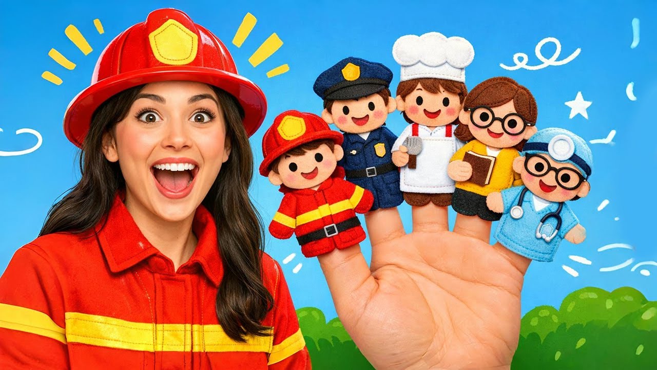 Песня о профессиях и занятиях в семье Фингер | Врач, Учитель, Пожарный | Voovly TV