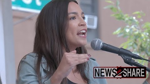 Alexandria Ocasio-Cortez speaks out at March Against Fossil Fuels in NYC