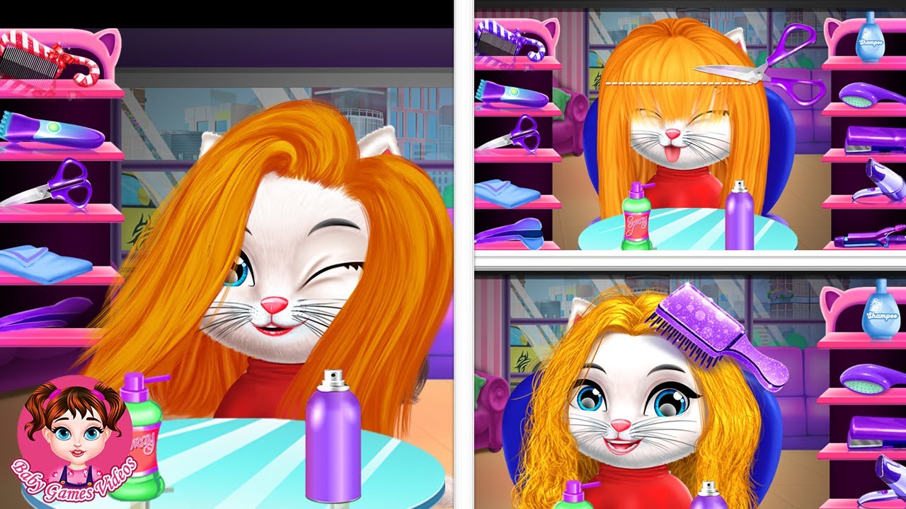 Chic Baby Kitty Hair Salon Fun Game For Kids Baby Games Videos