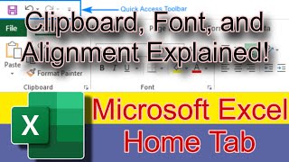 How To Use Clipboard,Font & Alignment  Tools Microsoft Excel